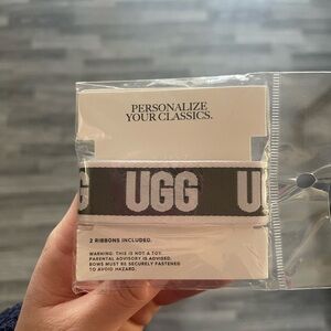 UGG Black and White Logo Ribbon